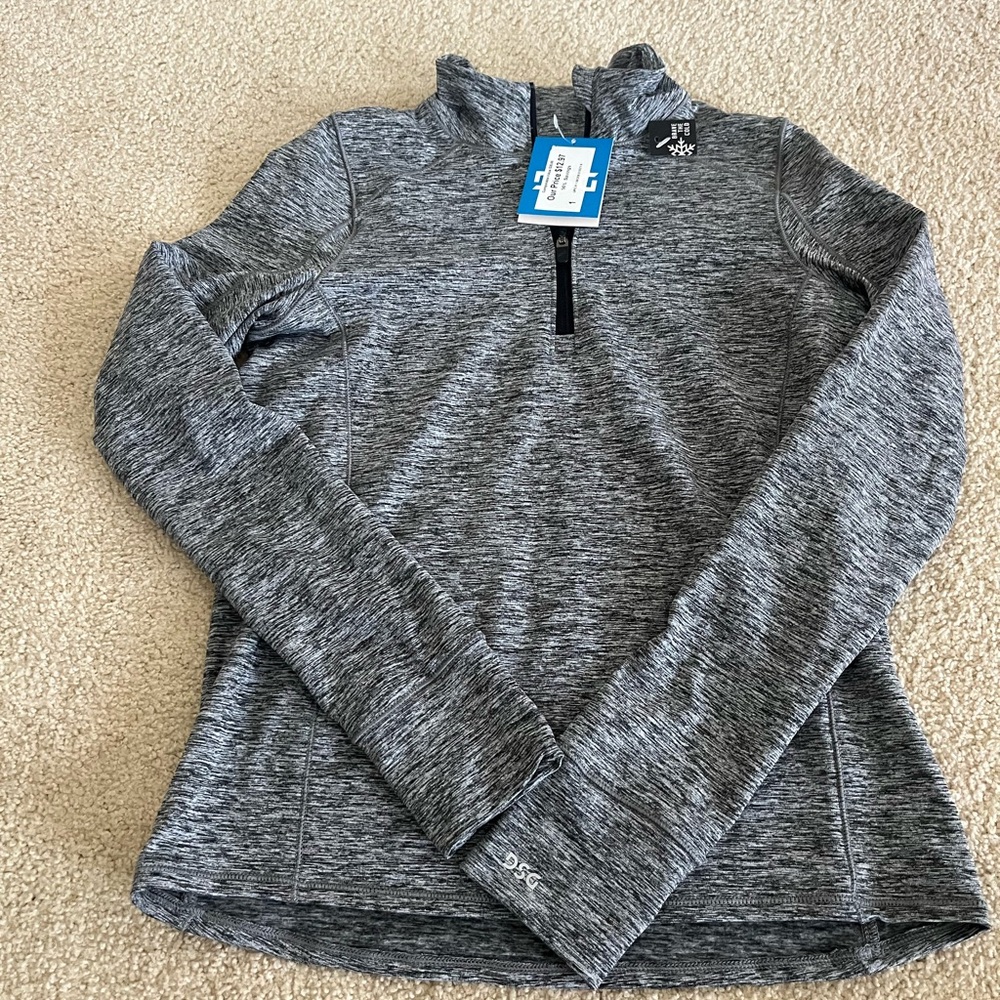 DSG Heathered Black Quarter-Zip Pullover